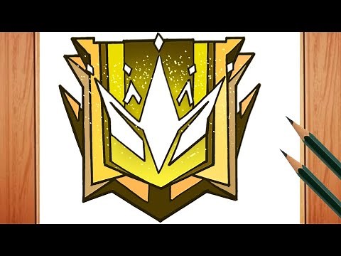 Como dibujar el logo Gran Mestre de Free Fire - COMO DESENHAR A PATENTE DESAFIANTE DO FREE FIRE