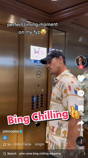 Bing chilling moment👍 #bingchilling #perfect #timing #moment #perfecttiming #fyp #foryou #johncena #bingchillingmemes #johncenachallenge #icecream #mandarin #viral #trending