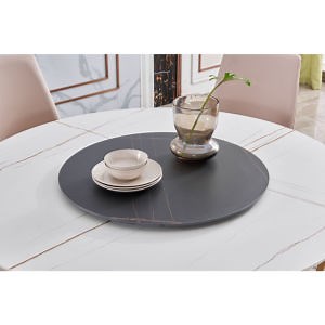 [Hot Item] Luxury Restaurant Furniture Set Modern Stainless Steel Marble Round Dining Table