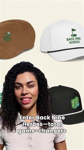 Go to backnineheroes.com for your next golf hat or shirt. The season is just starting and everyone will be asking “where’d you get that?” #backnineheroes #golftok #golfhat #golfapparel #golftok