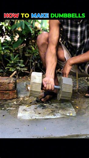 How To make dumbbells #diydumbbells