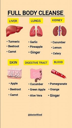 Full Body Cleanse Naturally | Best Foods for Liver, Lungs, Kidneys, Skin, Digestion & Blood Detox