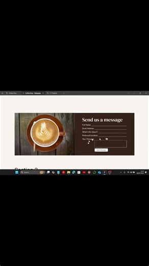 Contact Form UI Design for Coffee Shop Website #ui #ux #webdesign #figma