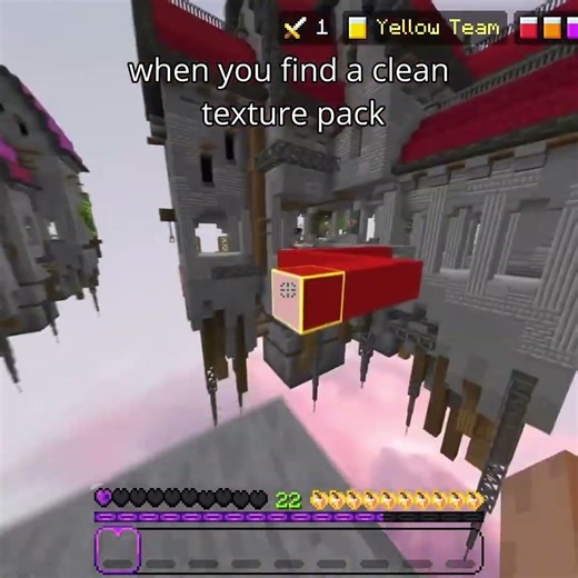 POV: you find the CLEANEST bedwars texture pack #shorts #minecraft #fyp #texturepack #bedwars