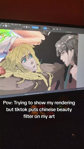 She's literally alrd a conventionally attractive white girl😭😭???? Made her smoother than a baby too💀 HOW DO I TURN THIS OFF #art #krita