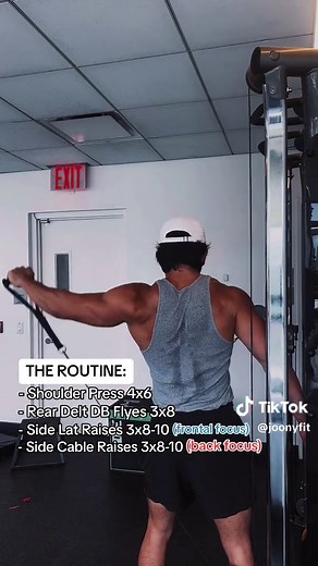 here’s a full shoulder workout routine so you can grow those boulder shoulders and “3d delts”. this routine punishes your side lats and rear delts to force growth and focus on making your physique look wider. try it out! #bodybuilding #fitness #gymtips #shoulderworkout #shoulderexercise #shoulders
