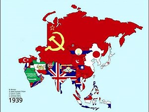 History of Asian National Flags from 1900 until 2020