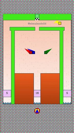 Square Race: Synced Battle Chaos! 🟦🟥🟨🟩 #shorts