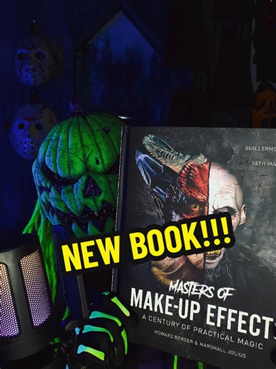 Book!! Me no how read book! #specialeffects #book #reading #horror #mask