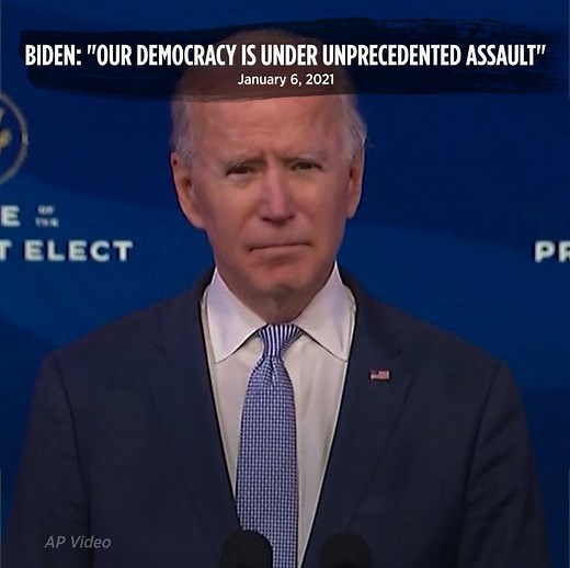 116K views · 5.9K reactions | President-elect Biden: "Let me be very clear, the scenes of chaos at the Capitol do not reflect a true America... What we're seeing are a small number of extremists dedicated to lawlessness. This is not dissent: it's disorder, it's chaos, it borders on sedition — and it must end now." Latest updates: https://trib.al/pe9EJgp | NPR | Facebook