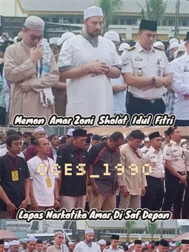 Amar Zoni Sholat Idul Fitri Di Lapas Narkotika