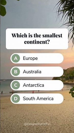 Do you know which is the smallest continent? 🌎 #trivia