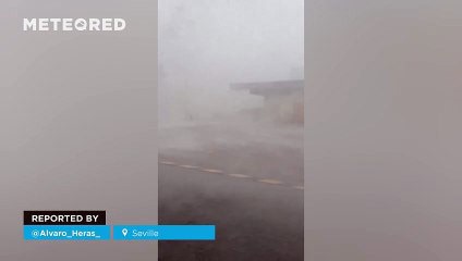 A downburst brings heavy rain and extremely strong winds to Seville, Spain! The phenomenon left...