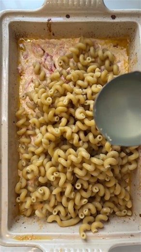 Baked goat cheese pasta! #easyrecipe