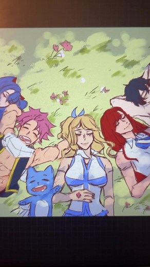 Magical Fairy Tail Anime Fanart Featuring Natsu Dragneel and Lucy Heartfilia