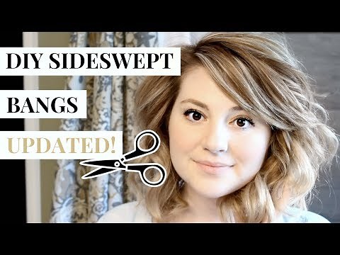 SO EASY! HOW TO CUT SIDE SWEPT BANGS AT HOME | heyjuliarae