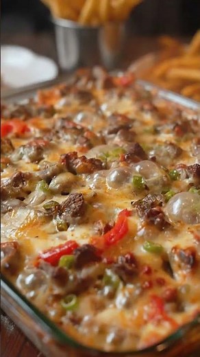Philly Cheesesteak Casserole 🥩🧀