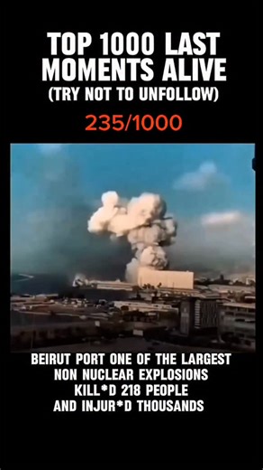 lastmomentsalive on Instagram: "On Tuesday, August 4, 2020, at approximately 6:07 p.m. local time, a catastrophic explosion devastated the Port of Beirut, Lebanon. The blast occurred when a fire in a warehouse ignited approximately 2,750 tons of ammonium nitrate, a highly explosive chemical compound that had been improperly stored at the port for six years despite numerous safety warnings. The resulting detonation was one of the largest non-nuclear explosions in history, releasing energy equival