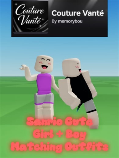 cute couple matching fits match para parejas #sanrio#matchingfits#roblox#robloxfyp