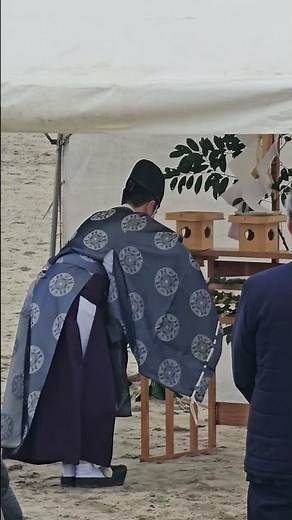 米子市皆生海岸寒中水泳②(神事）
