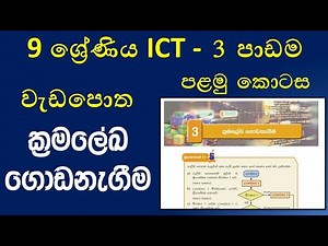Grade 9 ICT workbook discussion 3rd lesson programming development part1|9 ශ්‍රේණිය ICT වැඩපොත 3පාඩම