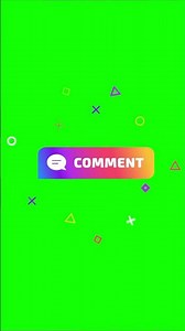 Comment button green screen effect | Green screen effect 💚 #greenscreen #shorts #youtubeshorts