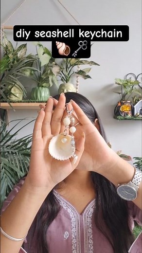 how to make hole in a seashell | diy seashell keychain | diy pearl seashell keychain | 🐚 beach craft