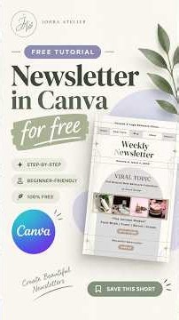 How to Create a Newsletter in Canva for Free #shorts #canva #newsletter