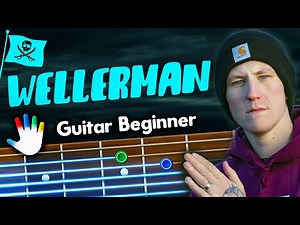 Wellerman Guitar Lessons for Beginners Nathan Evans Tutorial | Easy Chords + Lyrics + Backing Track