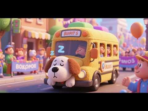 Plush Bus and Puppy Snore Parade | Cozy Bedtime Song for Kids