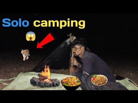 🌲 24 Hours Alone in the Deep Forest 🌙 | Solo Night Camping & Campfire Cooking