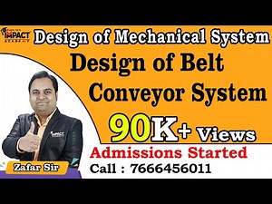 Design of Belt Conveyor System | DMS | Design of Mechanical System #engineering #gateexam2026 #gate