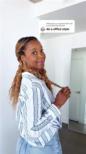 Elegant Braided Hairstyle for Office | Knotless Braids