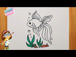 Let's Draw a Goldfish | How to Draw a Goldfish Step by Step Easy Drawing Tutorial