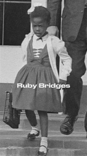 Black and Jewish on Instagram: "At just six years old, Ruby Bridges (@rubybridgesofficial) made history as the first Black child to attend an all-white elementary school in the South. On November 14, 1960, she walked through the doors of William Frantz Elementary School in New Orleans, Louisiana, unknowingly becoming a symbol of courage and the fight for civil rights. Escorted by federal marshals, Ruby and her mother faced a raging white mob—people who hurled insults, threats, and hatred at a ch
