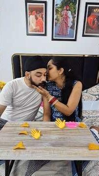 Kiss and Slap Game again🤣👋💋 #subscribe#challenge #funny #youtube #viralshort #karamsunny#trending