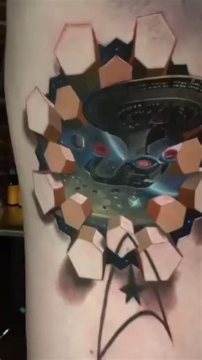 Incredible 3D Star Trek Tattoo by Jesse Rix