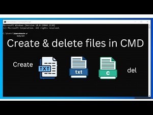 How to Create and Delete text files Using command prompt (CMD) on Windows 10 and 11