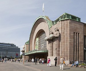 Helsinki Central Railway Station in Helsinki, Finland
