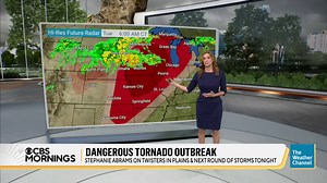 5K views · 34 reactions | More extreme weather stretched across the Plains overnight — and severe weather is expected to continue into the Midwest, as more than 160 million Americans experience warm temperatures. The Weather Channel's Stephanie Abrams breaks down the forecast. | CBS Mornings | Facebook