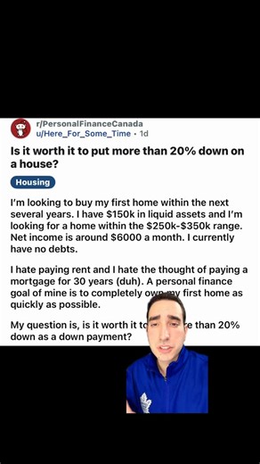 Use this framework for your home purchase 🏡 In a decreasing market, a large down payment can be a trap. If home values drop sharply, your upfront cash is the first thing to vanish. This is because market losses are deducted from your equity first, not the bank’s loan. If you put 20% down and the market drops 20%, your entire investment is effectively wiped out. You are now “underwater”, owing the bank more than the home is worth and that cash is locked away. By putting less money down, you main