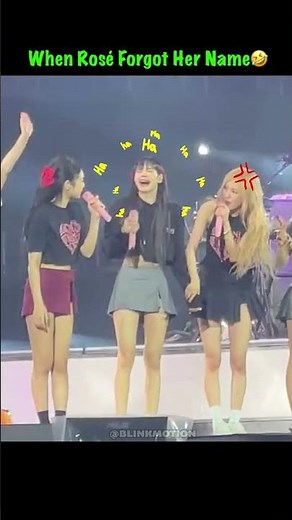 Blackpink lost it when Rosé forgot her name🤣 #rosé #blackpink #shorts