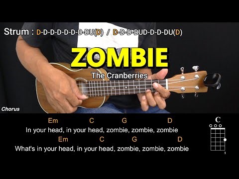 Zombie - The Cranberries - Ukulele Chords Tutorials (Play Along)