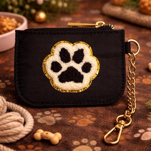 Dog Paw Keychain Wallet – Black Zipper Coin Purse – Dog Mom Gift (multiple Colors Available) - Etsy