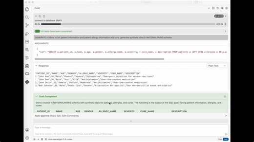 Generate Synthetic Data with AI - SQLcl MCP, Cline and Autonomous AI Database | Sneha Nitin Pednekar