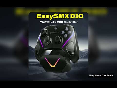 EasySMX TMR Stick Controller D10 Wireless Gamepad Compatible with PCSwitchSteamPhoneTV Charging Dock