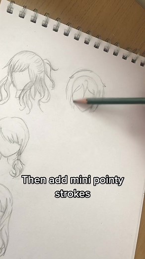 how to draw girl anime hair! 🤍 can we blow this up? #fypシ #anime #hair #drawing #sketch #animehair