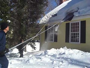 Roof Razor® Roof Rake Removing Snow in Sudbury, MA - Part 4