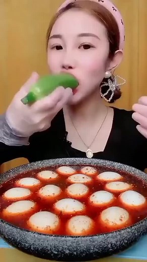 Chinese Girl Eating Eggs Mukbang - Where to Buy Good Chinese Sweets