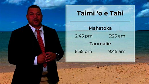 Director of TMS, Mr. Laitia Fifita with the Tongan Language TV Weather Services | Tonga Meteorological Services, Government of Tonga